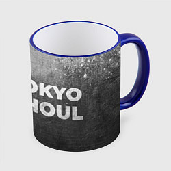 Кружка 3D Tokyo Ghoul - grey gradient по-горизонтали, цвет: 3D-синий кант