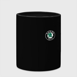 Кружка 3D Skoda logo auto, цвет: 3D-белый + черный — фото 2