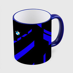 Кружка 3D BMW blue geometry, цвет: 3D-синий кант