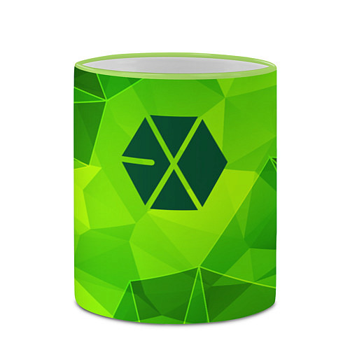 Кружка цветная Exo green poly / 3D-Светло-зеленый кант – фото 2