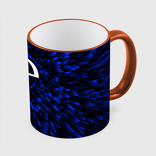 Кружка цветная Evanescence blue energy / 3D-Оранжевый кант – фото 1