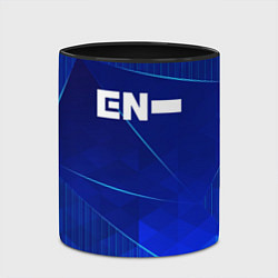 Кружка 3D Enhypen blue poly, цвет: 3D-белый + черный — фото 2
