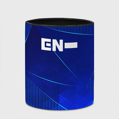 Кружка цветная Enhypen blue poly / 3D-Белый + черный – фото 2