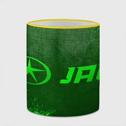 Кружка 3D JAC - green gradient по-горизонтали, цвет: 3D-желтый кант — фото 2