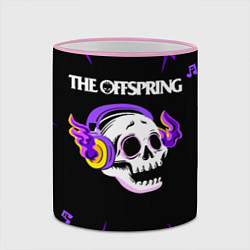 Кружка 3D The Offspring неоновый череп, цвет: 3D-розовый кант — фото 2