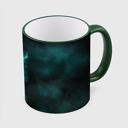 Кружка 3D  Patronus deer, цвет: 3D-зеленый кант