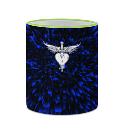 Кружка 3D Bon Jovi blue energy, цвет: 3D-светло-зеленый кант — фото 2