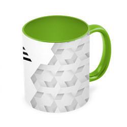 Кружка 3D Imagine Dragons white poly, цвет: 3D-белый + светло-зеленый