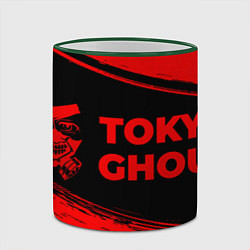 Кружка 3D Tokyo Ghoul - red gradient по-горизонтали, цвет: 3D-зеленый кант — фото 2