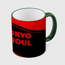 Кружка 3D Tokyo Ghoul - red gradient по-горизонтали, цвет: 3D-зеленый кант