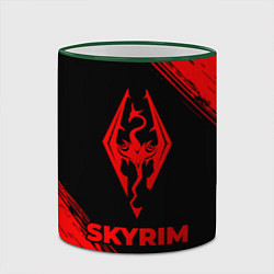 Кружка 3D Skyrim - red gradient, цвет: 3D-зеленый кант — фото 2