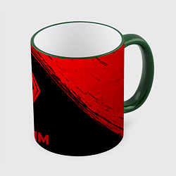 Кружка 3D Skyrim - red gradient, цвет: 3D-зеленый кант