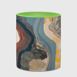 Кружка 3D Флюид арт, цвет: 3D-белый + светло-зеленый — фото 2