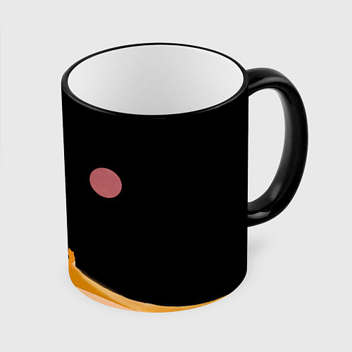 Кружка цветная Arrakis sandworm Dune / 3D-Черный кант – фото 1