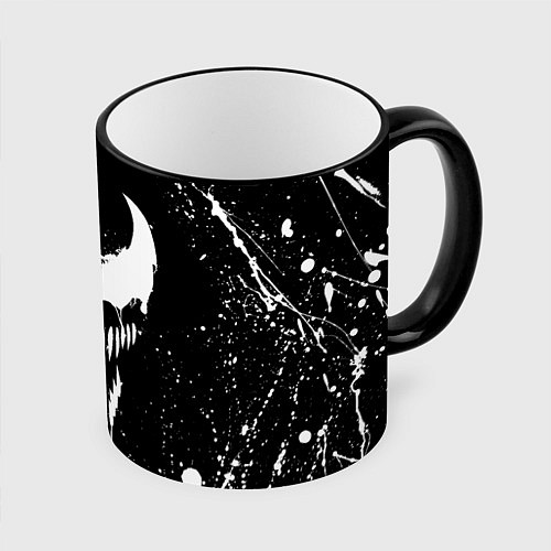 Кружка цветная Venom logo / 3D-Черный кант – фото 1