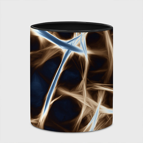 Кружка цветная Неоновые связи / 3D-Белый + черный – фото 2