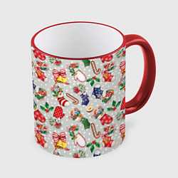 Кружка 3D Christmas Pattern, цвет: 3D-красный кант