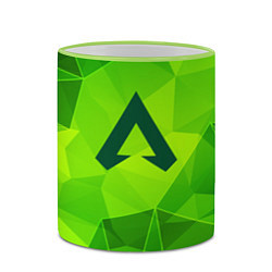 Кружка 3D Apex Legends green poly, цвет: 3D-светло-зеленый кант — фото 2