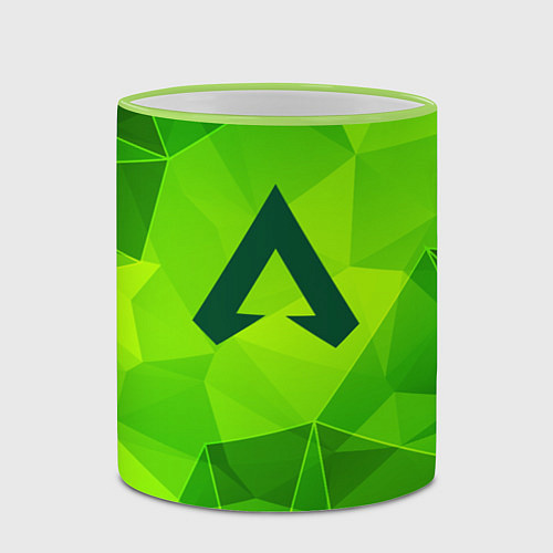 Кружка цветная Apex Legends green poly / 3D-Светло-зеленый кант – фото 2