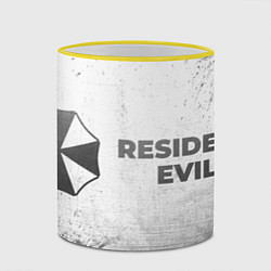 Кружка 3D Resident Evil - white gradient по-горизонтали, цвет: 3D-желтый кант — фото 2