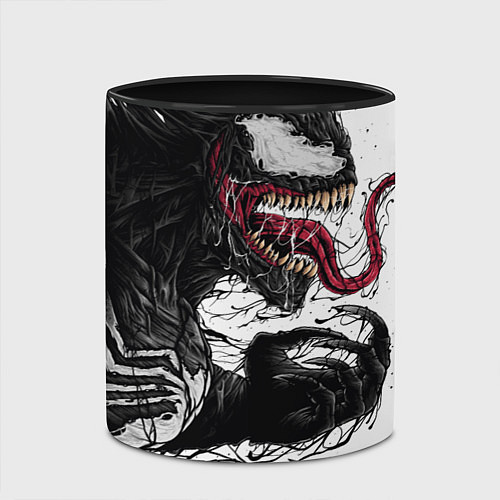 Кружка цветная Venom - Symbiot / 3D-Белый + черный – фото 2