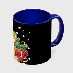 Кружка 3D Змея в подарок, цвет: 3D-белый + синий