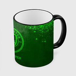 Кружка 3D Manchester City - green gradient, цвет: 3D-черный кант