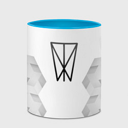 Кружка 3D Within Temptation white poly, цвет: 3D-белый + небесно-голубой — фото 2