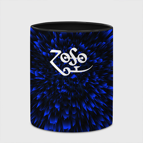 Кружка цветная Led Zeppelin blue energy / 3D-Белый + черный – фото 2