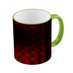 Кружка 3D Tottenham red poly, цвет: 3D-светло-зеленый кант