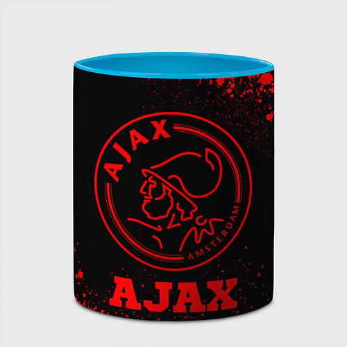Кружка цветная Ajax - red gradient / 3D-Белый + небесно-голубой – фото 2