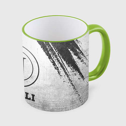 Кружка цветная Napoli - white gradient / 3D-Светло-зеленый кант – фото 1