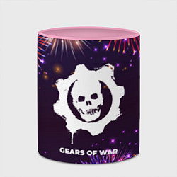 Кружка 3D Праздничный Gears of War, цвет: 3D-белый + розовый — фото 2