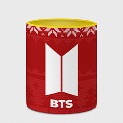 Кружка 3D Новогодний BTS, цвет: 3D-белый + желтый — фото 2