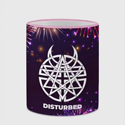 Кружка 3D Праздничный Disturbed, цвет: 3D-розовый кант — фото 2
