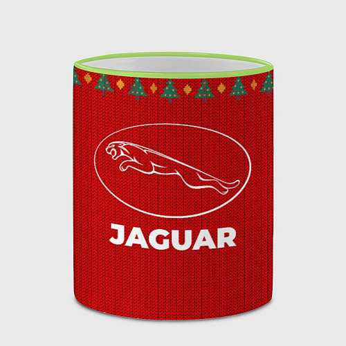 Кружка цветная Jaguar new year / 3D-Светло-зеленый кант – фото 2