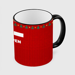 Кружка 3D Enhypen new year, цвет: 3D-черный кант