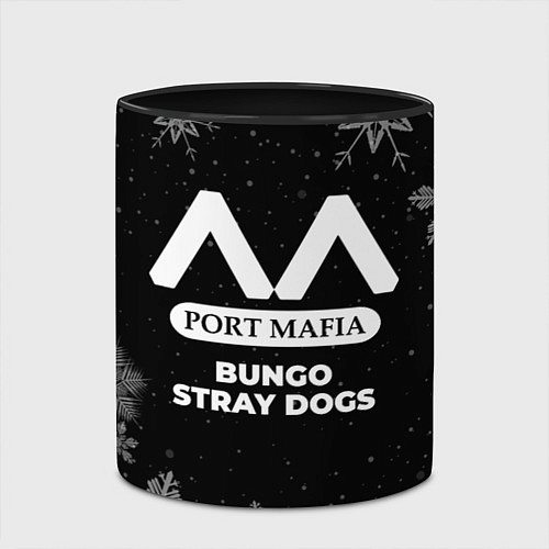 Кружка цветная Снежный Bungo Stray Dogs / 3D-Белый + черный – фото 2
