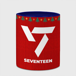 Кружка 3D Seventeen new year, цвет: 3D-белый + синий — фото 2