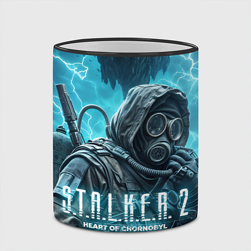 Кружка цветная S t a l k e r 2 heart of Chornobyl / 3D-Черный кант – фото 2