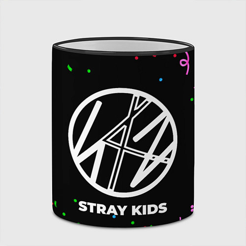 Кружка цветная Stray Kids конфети / 3D-Черный кант – фото 2