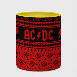 Кружка 3D ACDC christmas sweater, цвет: 3D-белый + желтый — фото 2