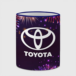 Кружка 3D Праздничный Toyota, цвет: 3D-синий кант — фото 2