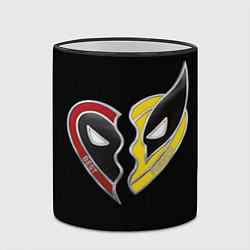 Кружка 3D Deadpool and Wolverine best friends, цвет: 3D-черный кант — фото 2