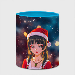 Кружка 3D Новогодняя МаоМао - Монолог Фармацевта, цвет: 3D-белый + небесно-голубой — фото 2