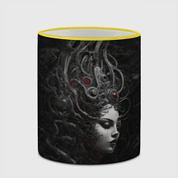 Кружка 3D Биокибернетическая ведьма, цвет: 3D-желтый кант — фото 2