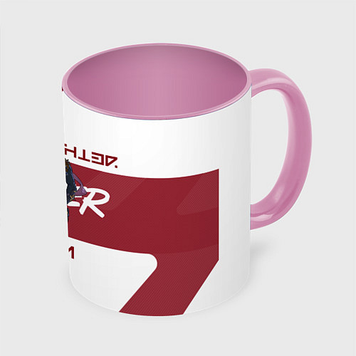 Кружка цветная Лайтер - ZZZ / 3D-Белый + розовый – фото 1