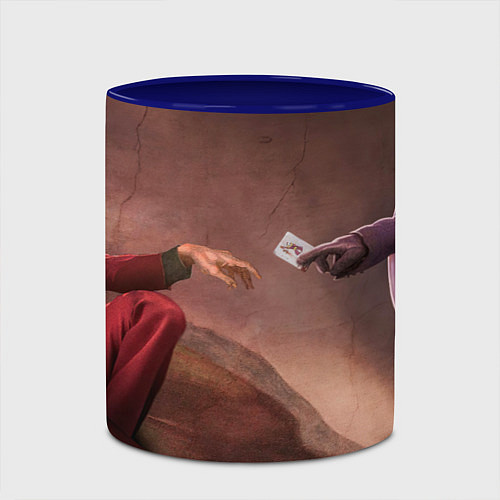 Кружка цветная Джокер сотворение / 3D-Белый + синий – фото 2