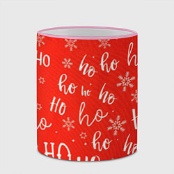 Кружка 3D Новый год ho ho ho, цвет: 3D-розовый кант — фото 2
