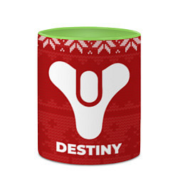 Кружка 3D Новогодний Destiny, цвет: 3D-белый + светло-зеленый — фото 2